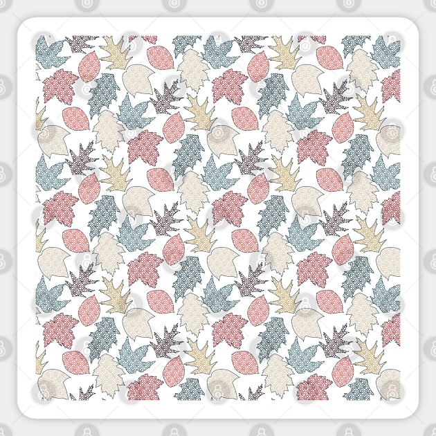 Handpainted Leaf Pattern Sticker by bougieFire